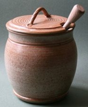 Wattlefield Pottery Honey pot with dibber